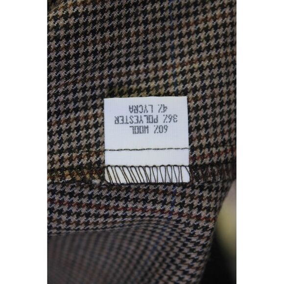 Chaiken and Capone Womens Vintage Glen Check Button Up Jacket Brown Size 8 - Picture 5 of 6
